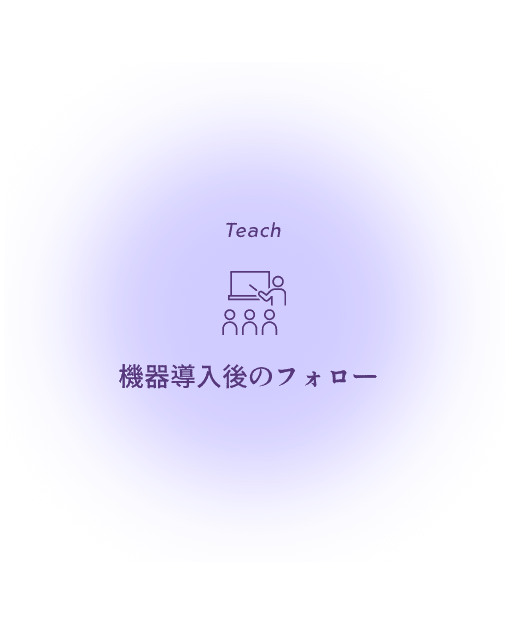 機器導入後のフォロー